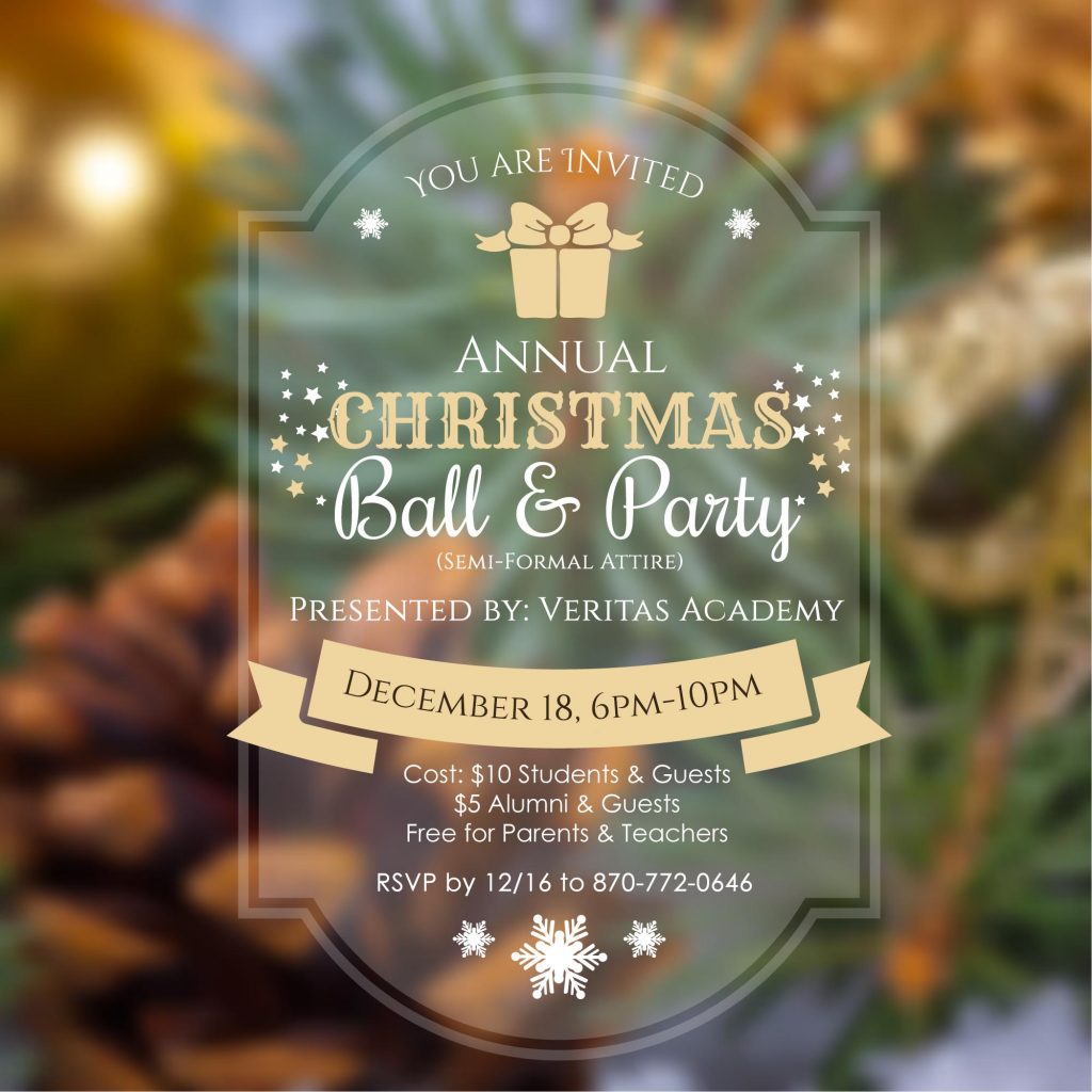 Annual Christmas Ball and Party Veritas Texarkana, AR