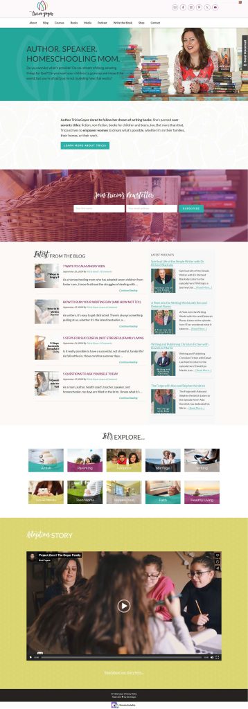 Tricia Goyer Website BEFORE