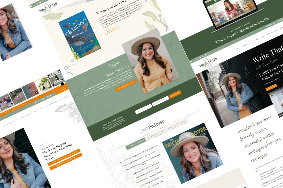 Tricia Goyer VIP Day - one day website with Simply Amusing Designs